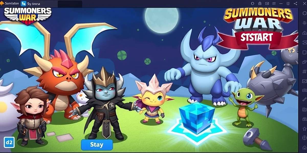 Collection of various monsters from Summoners War Sky Arena